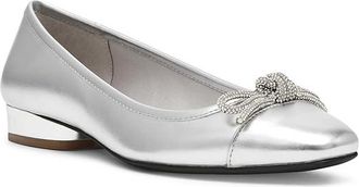 Anne Klein Cassidy Womens Flat Shoes Silver : 8.5 M, Rubber