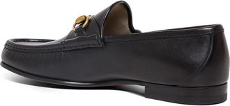 Gucci Mens Loafers With Horsebit, Black Leather Calf