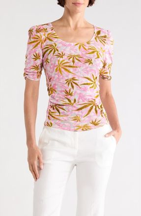 Diane Von F&uuml;rstenberg Ali Reversible Mesh Top in Cannabis Pink/Rose Khaki at Nordstrom Rack, Size Large
