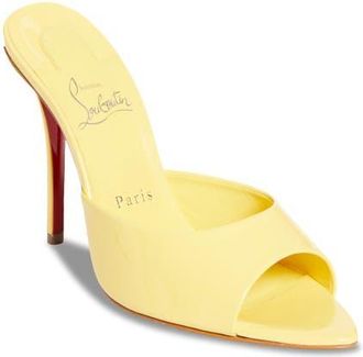 Christian Louboutin Miss Z Pointed Toe Sandal in Y523 Vanilla/Lin Vanilla at Nordstrom, Size 10.5Us