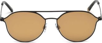 Web Eyewear Transparent Metal Sunglasses