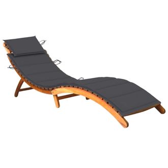 vidaXL Vidaxl - Tumbona De Jard&iacute;n Con Coj&iacute;n Madera Maciza De Acacia
