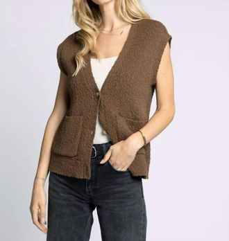 Thread & Supply Emma Cardigan In Coffee Bean