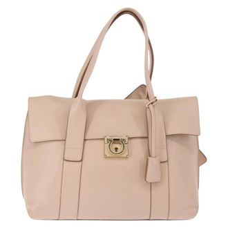Ferragamo Sookie Satchel Leather Pink Leather Bag (Pre-Owned)