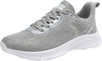Generic 2026 Running Shoes Couple Models Mens Spring and Autumn Korean Version Breathable Lightweight Student Mesh Sports Casual (Grey, 6.5)
