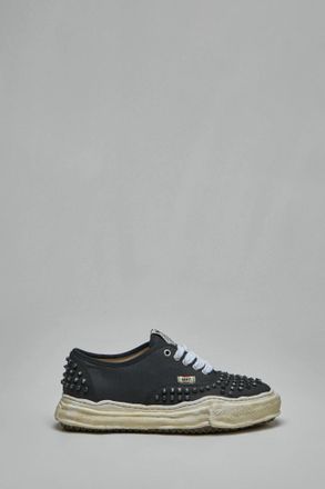 Miharayasuhiro Baker Original Sole Studded Paint Canvas Low-Top Sneaker