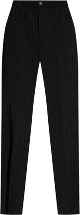Balenciaga Pleat-front Broeken - Dames - Straight fit broeken - Zwart - S - Wol - Broeken