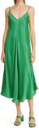 L'agence Lorraine Sleeveless Trapeze Midi Dress in Amazon Green at Nordstrom Rack, Size Medium