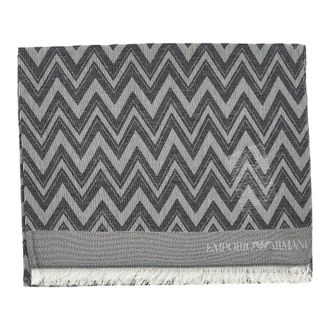 Emporio Armani Viscose-blend scarf with chevron motif Woman One Size