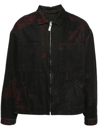 44 Label Group Corrosive denim jacket - Black