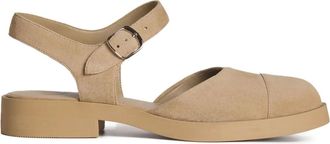 12 Storeez suede flat pumps - women - Leather/Rubber/Microfibre/Suede - 36 - Neutrals