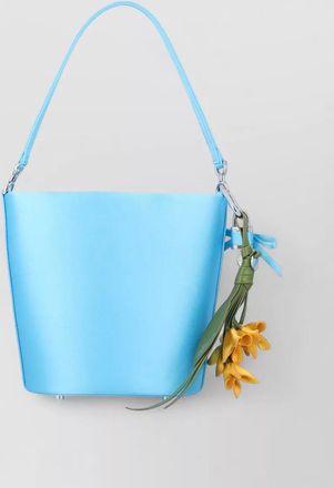 Self Portrait satin bucket bag