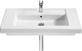 Roca Roca - Lavabo De Porcelana Mural O De Sobremueble Centrado Prisma Medidas: 800x450x130 Mm