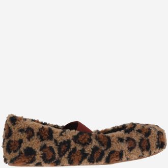 Moon Boot Mocassini Moon Boot in shearling con stampa animalier