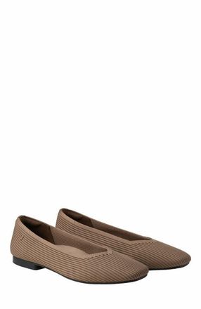 Vivaia Square-Toe V-Cut Flats in Espresso at Nordstrom, Size 6.5
