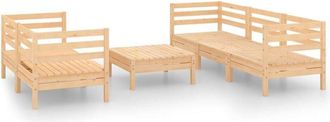 vidaXL Juego De Muebles De Jard&iacute;n 6 Piezas Madera Maciza De Pino Vidaxl