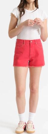 Daze Troublemaker High Rise Short In Chili Pepper