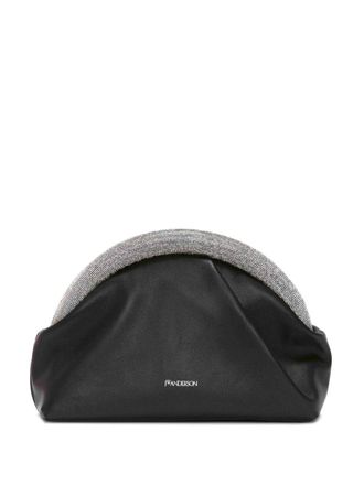 J.W.Anderson Borsa Bumper-Clutch mini con cristalli - Nero