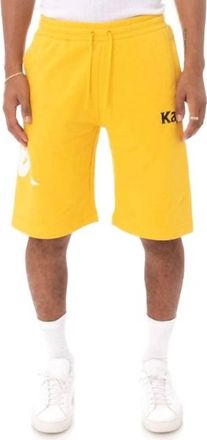 Kappa Authentic Sangone Shorts In Yellow/violet-White/black