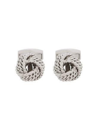 Tateossian Gemelli con design a corda - Argento