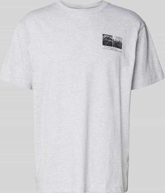 Halo T-Shirt mit Motiv-Print und Rundhalsausschnitt in Hellgrau, Gr&ouml;&szlig;e XXL