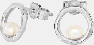 Dower & Hall Open Circle & White Pearl Waterfall Earrings in Sterling Silver at Nordstrom