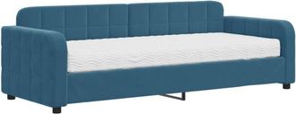 vidaXL Vidaxl - Sofá cama con colchón terciopelo azul 80x200 cm
