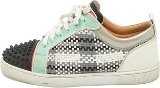 Christian Louboutin Sneakers Louis Spikes in pelle - Bianco