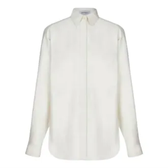 Ferragamo Womens Nappa Oversized Shirt In White
