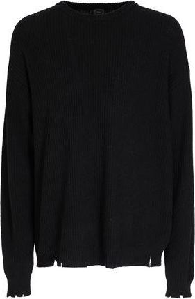 8 by YOOX WOOL BLEND DISTRESSED KNIT CREWNECK