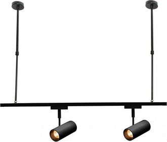 Trade Shop Trade Shop Traesio - Trade Shop - Asta Regolabile Per Faretti A Binario Elettrico Staffa A Soffitto 1 Mt T-100cm - Negro