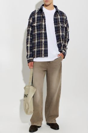 AllSaints Rei Shirt, Mens, Navy Blue