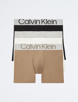 Calvin Klein Mens Reconsidered Steel Micro 3-Pack Boxer Brief - Multi - XL