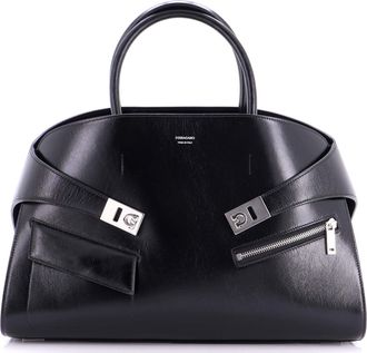 Ferragamo Hug Top Handle Bag Leather Large