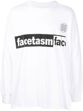 Facetasm logo-print crew-neck T-shirt - men - Cotton - 4 - White