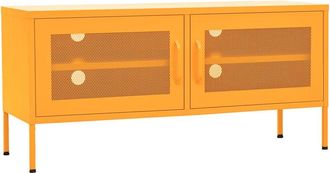 vidaXL Tv Cabinet Mustard Yellow 105x35x50 cm Steel Vidaxl