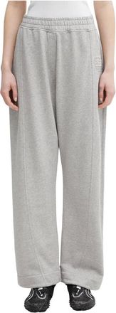 Ganni Broeken, Dames, Grijs, M, Katoen, Isoli Sweatpant
