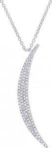 Allurez 0.25ct 14k White Gold Diamond Pave Necklace