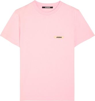 Jacquemus Le T-shirt Gros Grain Logo Cotton T-shirt - Pink - S (UK8-10 / S)