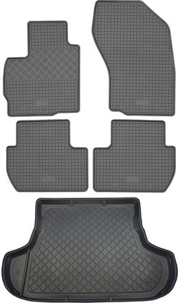OEM Mitsubishi Outlander Ii Suv (5 Puertas) De Marzo De 2007 A Agosto De 2012. Juego De Alfombrillas De Goma Para Coche Y Alfombrilla Para Maletero