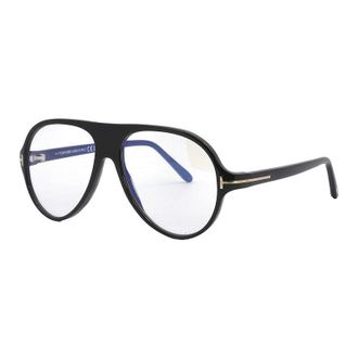 Tom Ford FT5012-B001 Aviator Blue Light Block Eyeglasses - Black