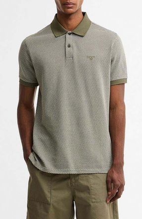 Barbour Copgrove Texture Jacquard Polo in Dusty Olive at Nordstrom, Size Xx-Large