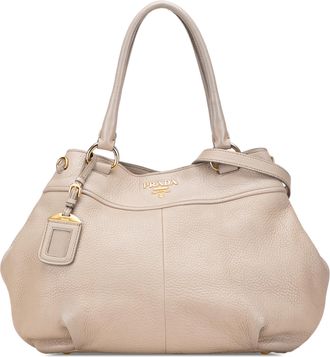 Prada Pre-owned Womens Leather Shoulder Bag - Silver - One Size