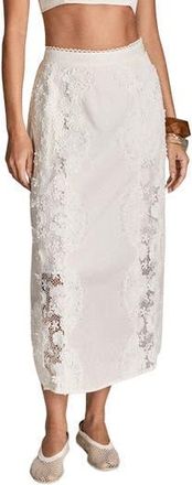 English Factory Lace Midi Skirt in White at Nordstrom Rack, Size X-Small
