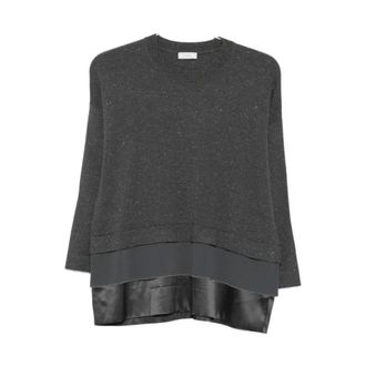 PESERICO Dames, Truien, Grijs, Maat: XL