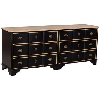 Wanderlust Deco C&oacute;moda De Madera Negro 193x50x80h Cm