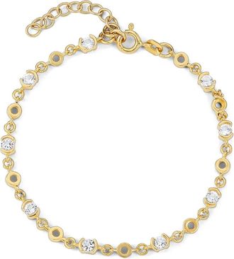 V JEWELLERY circular-detail bracelet - Gold