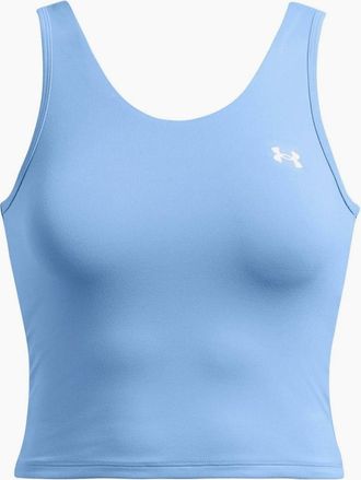 Under Armour Womens Motion Emea Scoop Neck Sleeveless Slim Fit Tank - Blue - Size: 16