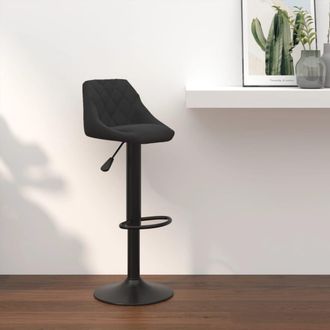 vidaXL Taburete De Cocina De Terciopelo Negro Vidaxl
