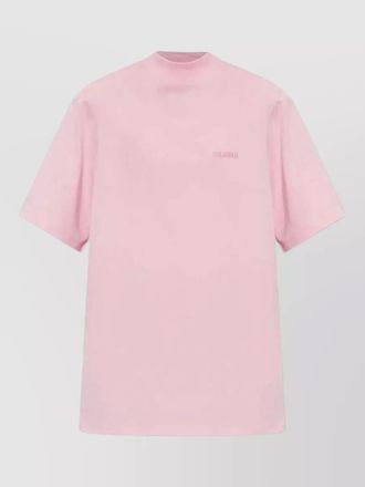 The Attico logo-print high-neck short-sleeve t-shirt